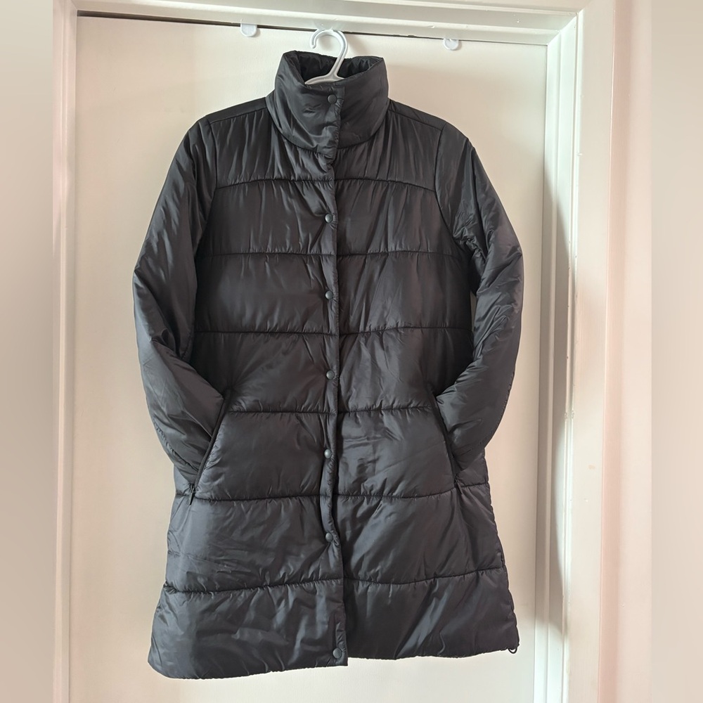lululemon athletica Women's Black Long Puffer Coat